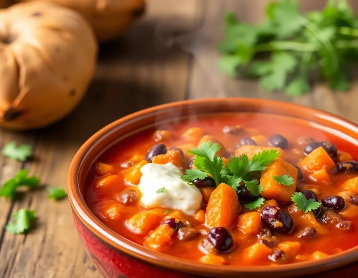 14 Vegan Recipes That Even Meat Lovers Will Crave (You Have to Try #3!) - 8. Sweet Potato and Black Bean Chili